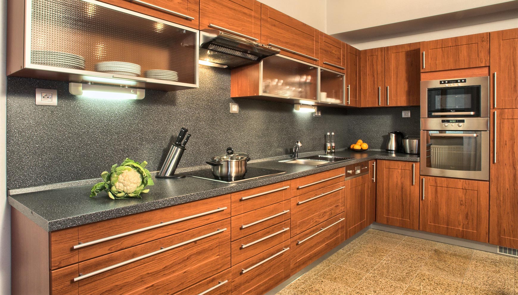 Kitchen in a two bedroom apartment type 3 in Residence Rybna